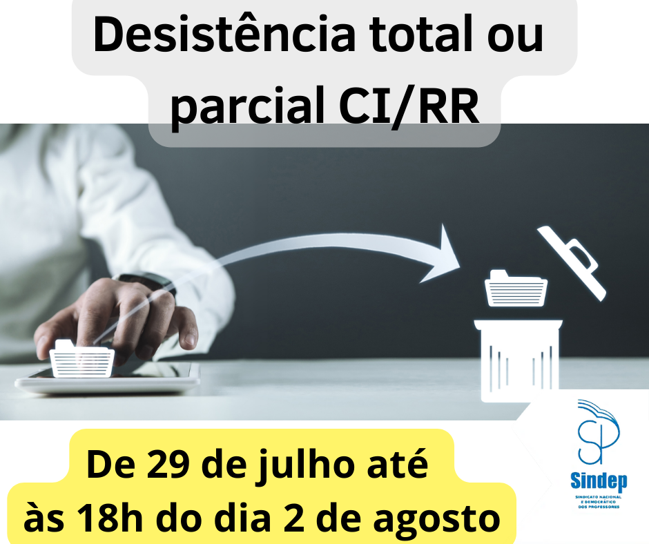 Desistência total ou parcial CIRR