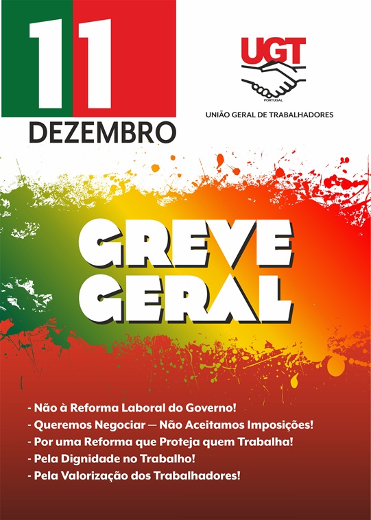 cartaz GREVE GERAL UGT