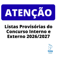 Listas Provisórias Concurso Interno e Externo 26/27
